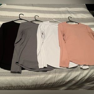 Juniors No Boundaries Thermal Long Sleeve Multicolored Top Bundle Size XL